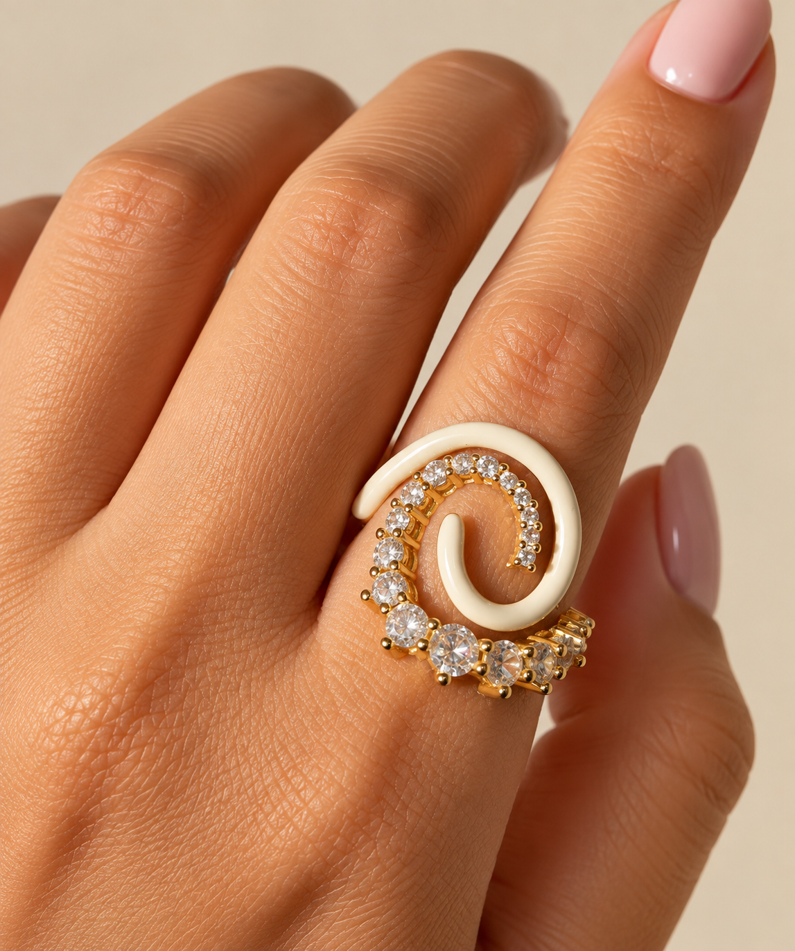 Enamel Swirl Ring