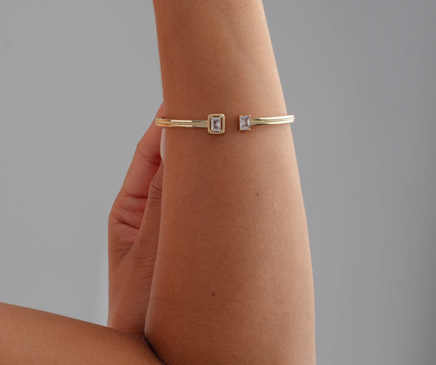 Opened baguette bangle