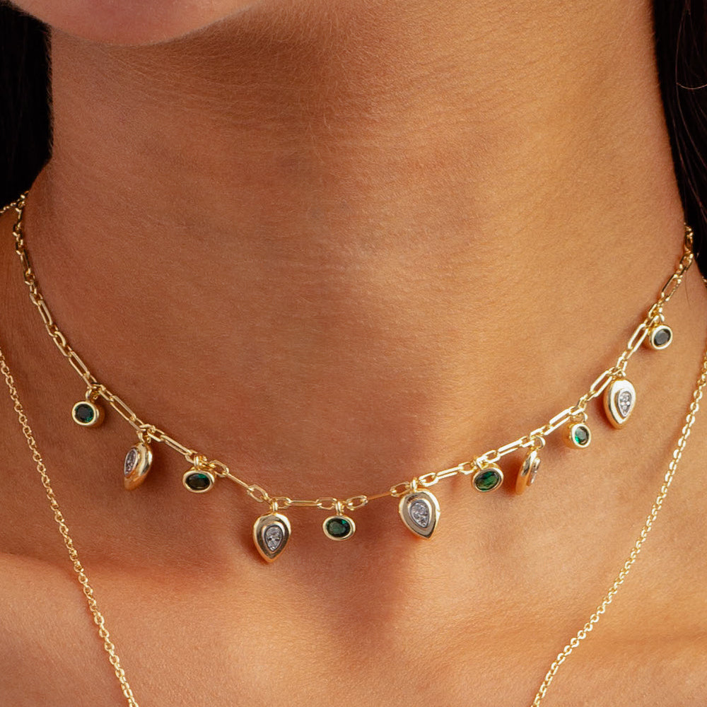 The Emerald Drop Choker