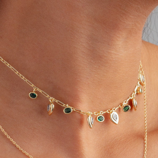 The Emerald Drop Choker