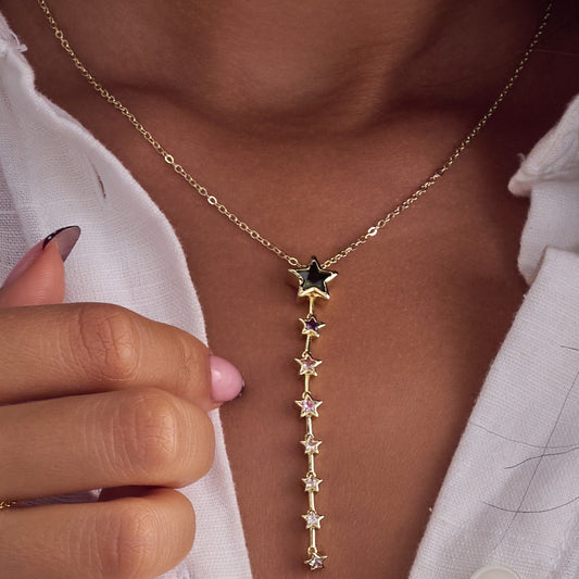 Tiny stars Lariat Necklace