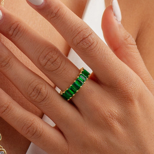 Emerald Baguette Ring