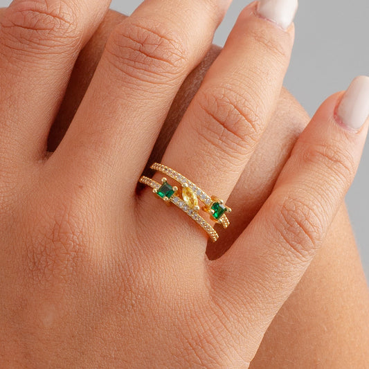 Triple Stone Ring
