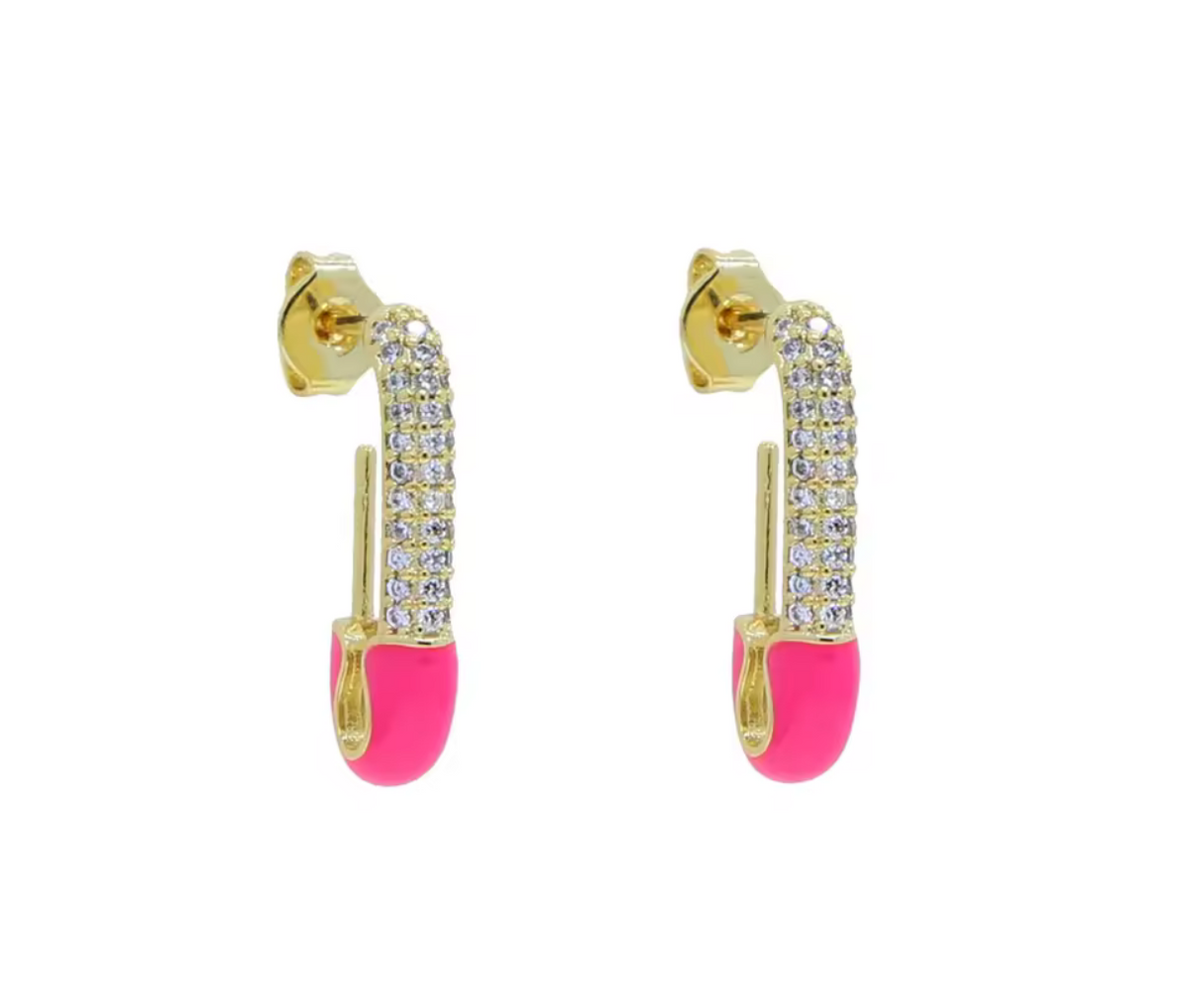 Neon Pin Enamel Earring