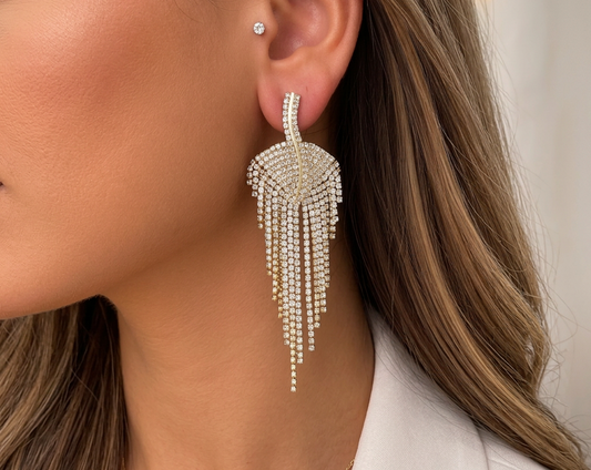 Soireé Leaf Tassel Earring