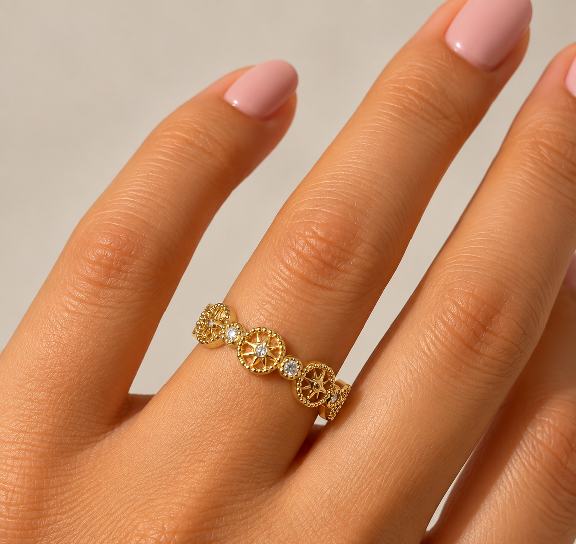 Stars Circle Ring