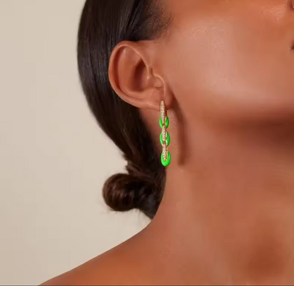 Long Neon  Enamel Earring