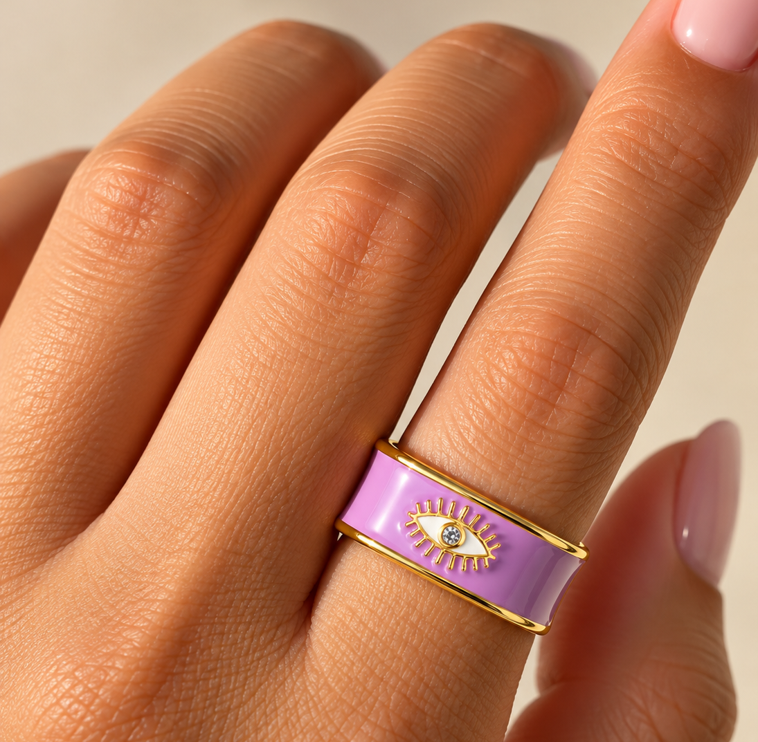 Enamel Eye Ring