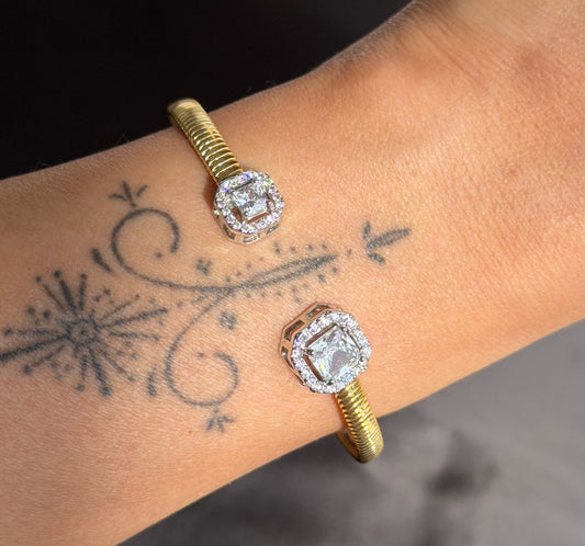 Square Diamond Bar Bangle