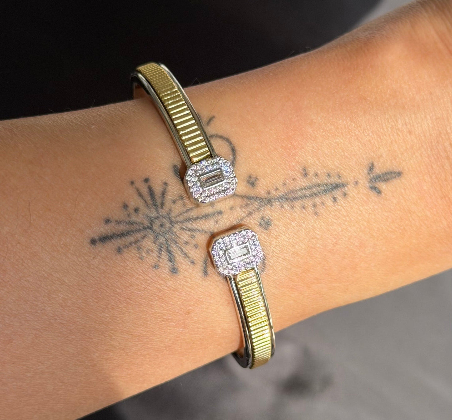 Duo Tone Bar Bangle