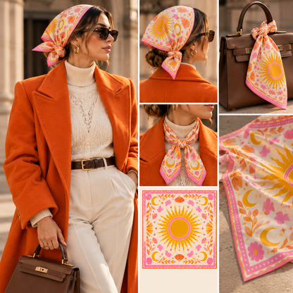 Retro Sun & Moon Scarf