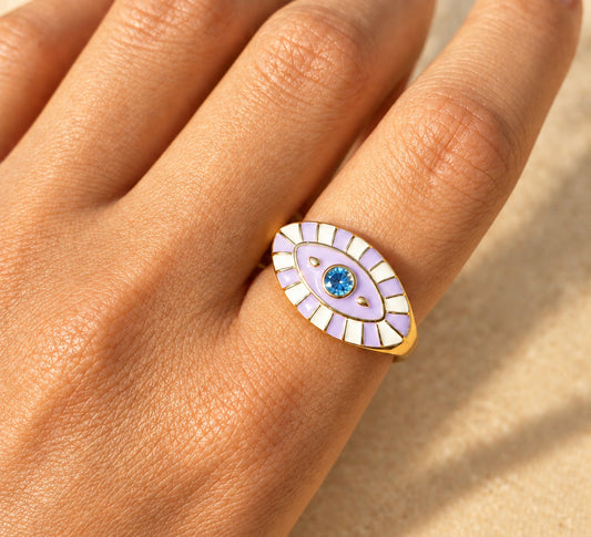 Enamel Eye Ring 02