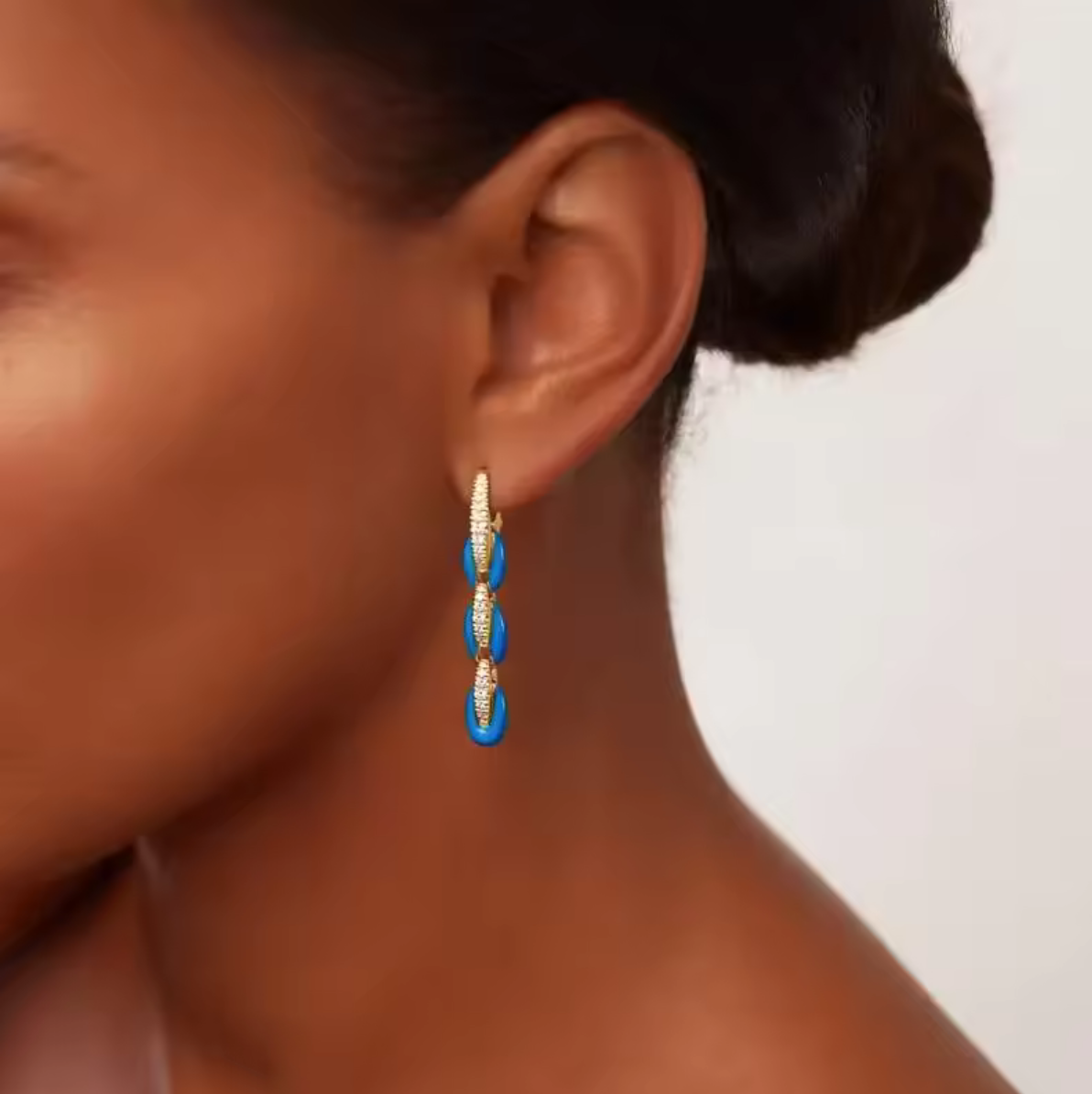 Long Neon  Enamel Earring