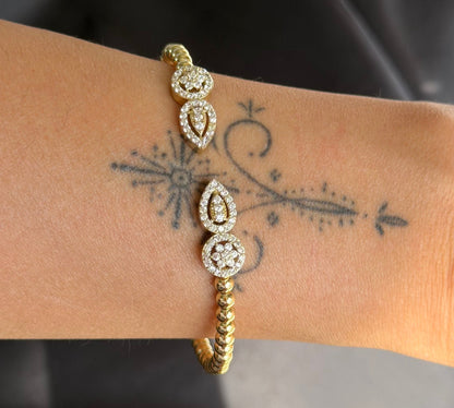Opened Marquise Bangle