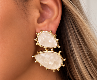 Mosaic Mother of Pearl Earring