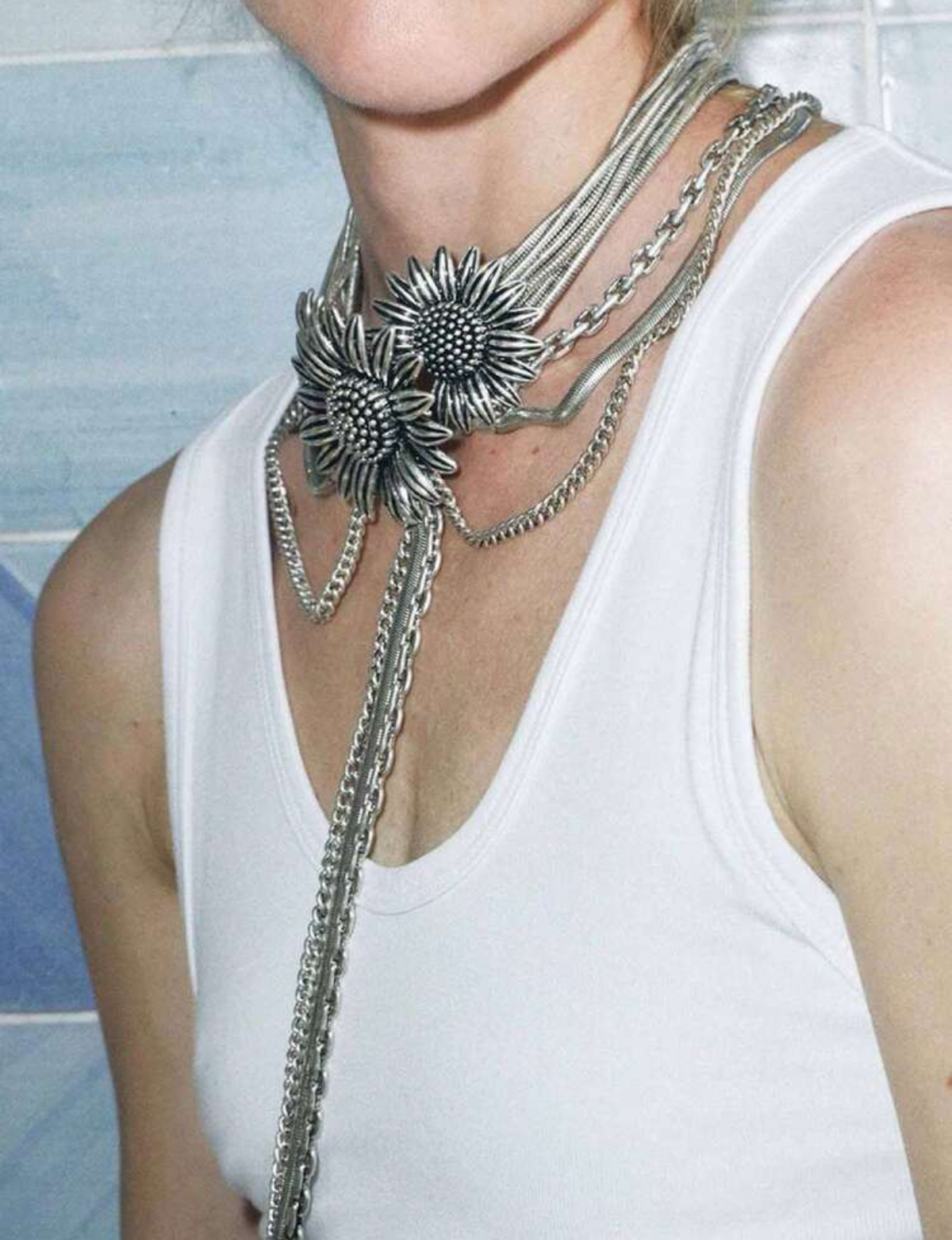 The Floral Long Tassel Necklace