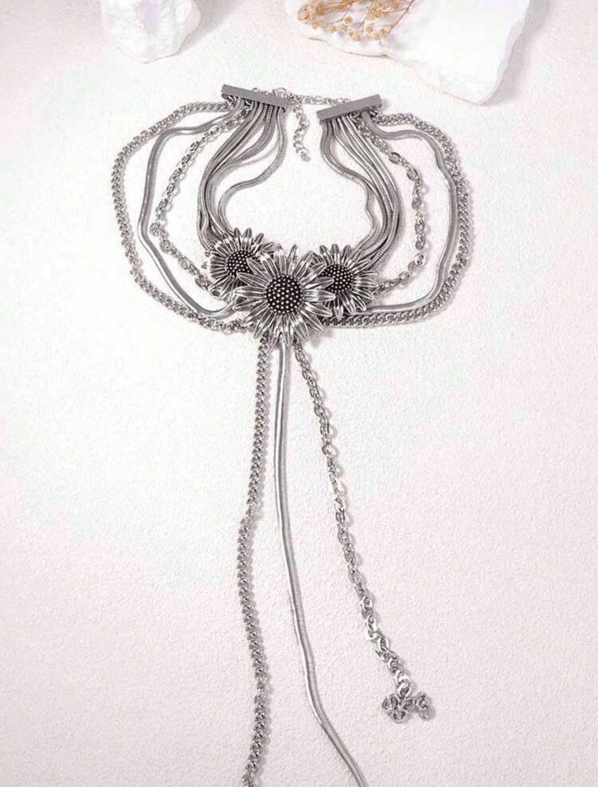The Floral Long Tassel Necklace