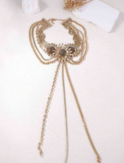 The Floral Long Tassel Necklace