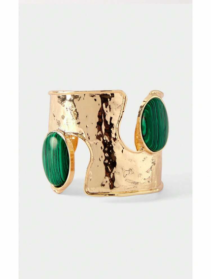 Hammered Stone Bangle