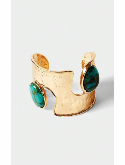 Hammered Stone Bangle