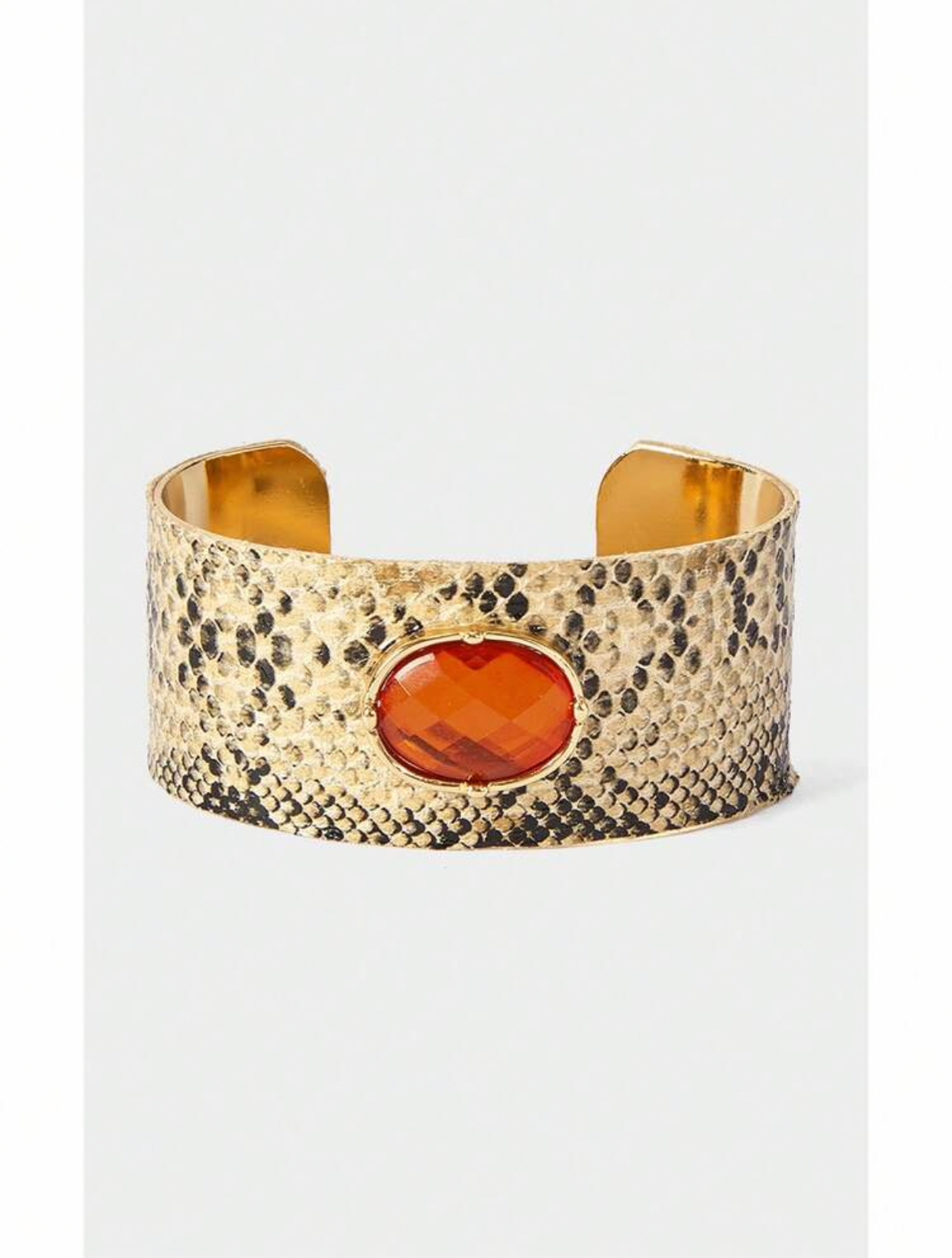 Leather Stone Bangle