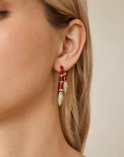 Double Snake  Earring