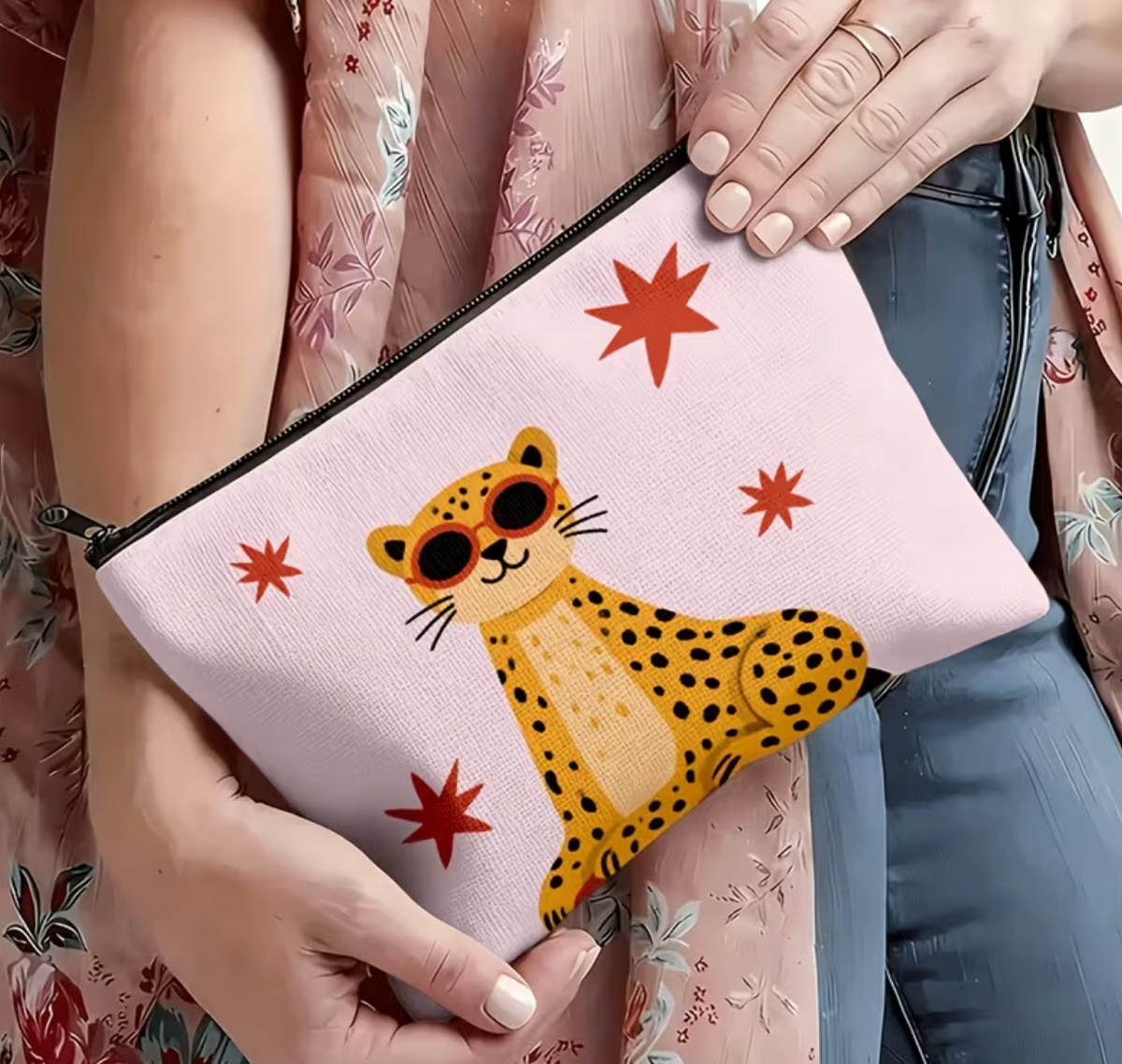 2D Flat Printed Makeup Pouch