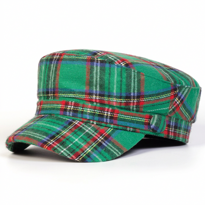 Plaid Beret Hat