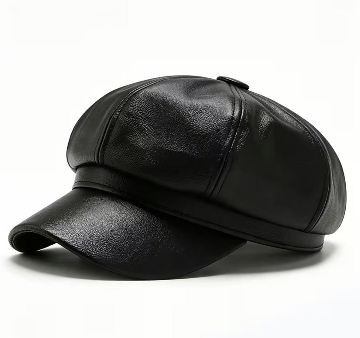 Newsboy Leather Cap