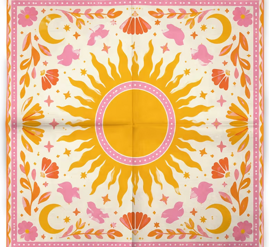 Retro Sun & Moon Scarf