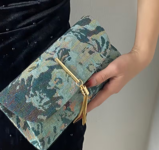Jacquard Evening Clutch