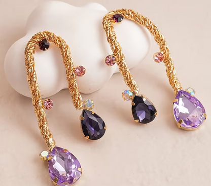 Luna Twisted Chain Drop earring