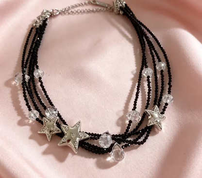Gothic Beaded Star Choker