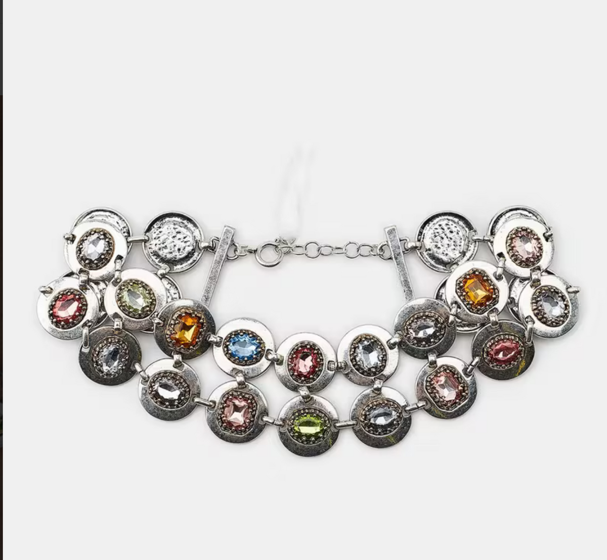 Rhinestones Disc Choker