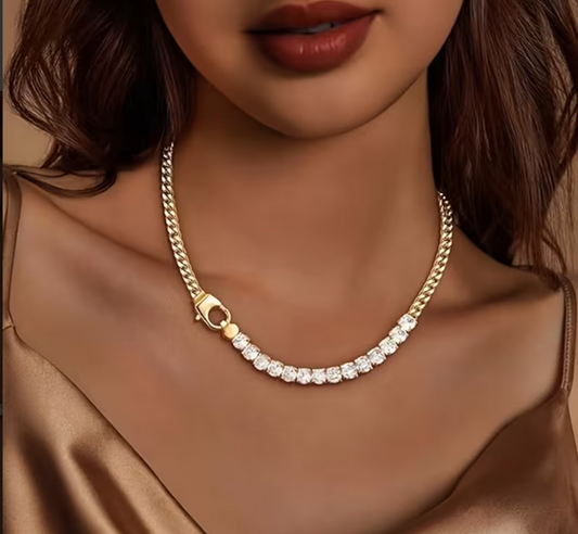 Half Tennis Gourmet Necklace