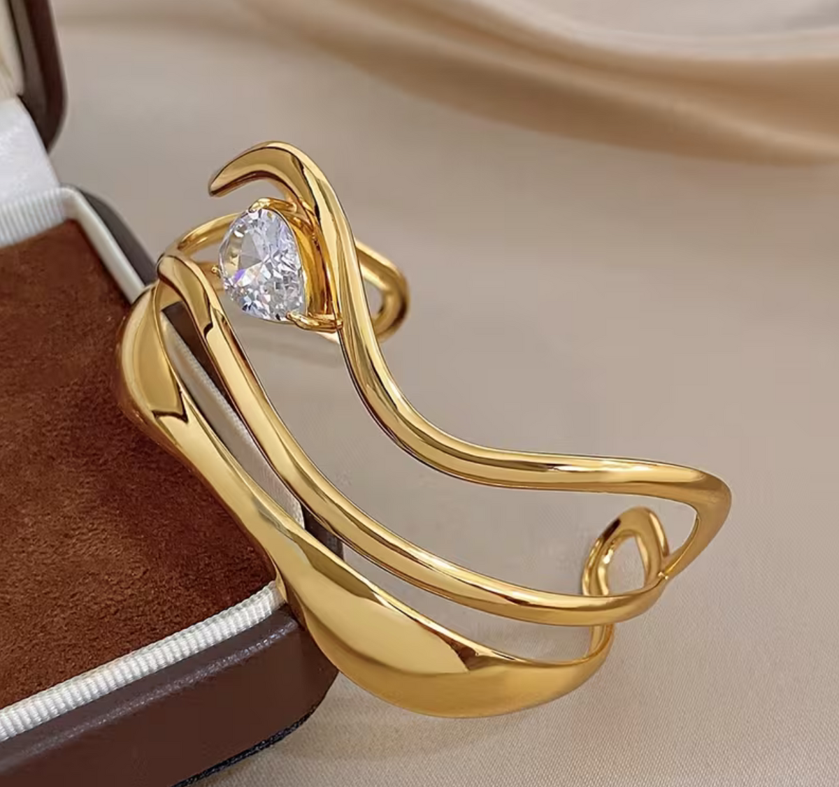 Triple Layer Stone Bangle