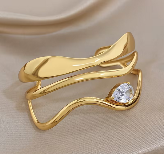 Triple Layer Stone Bangle