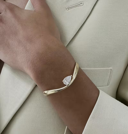 Pear Shape Stone Bangle