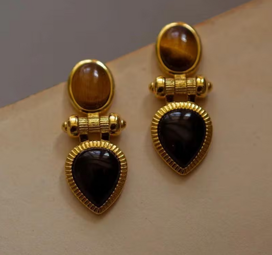 Agate Vintage Earring