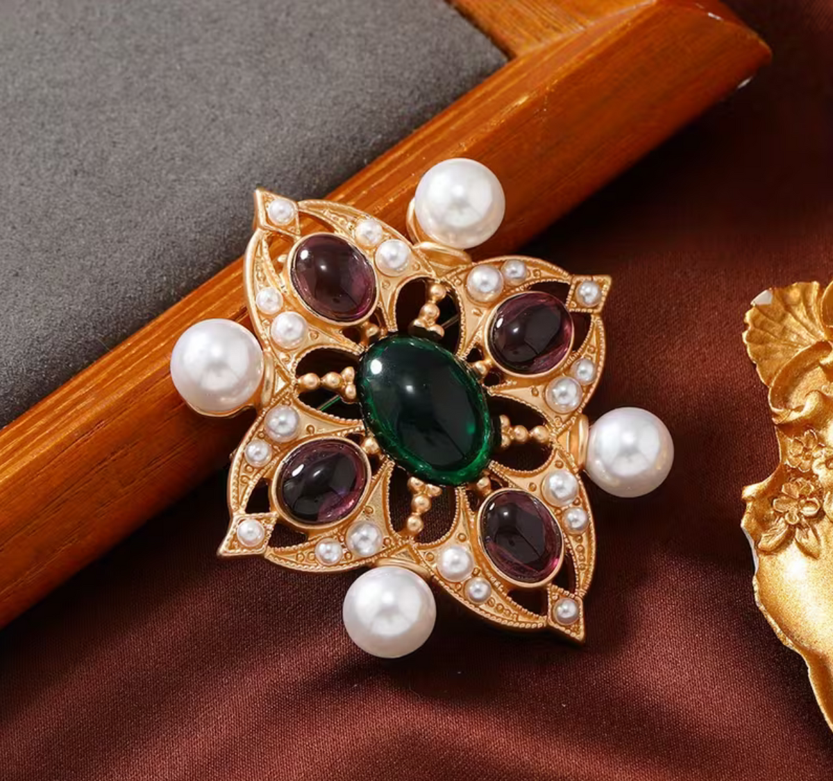 Baroque Flower Brooch