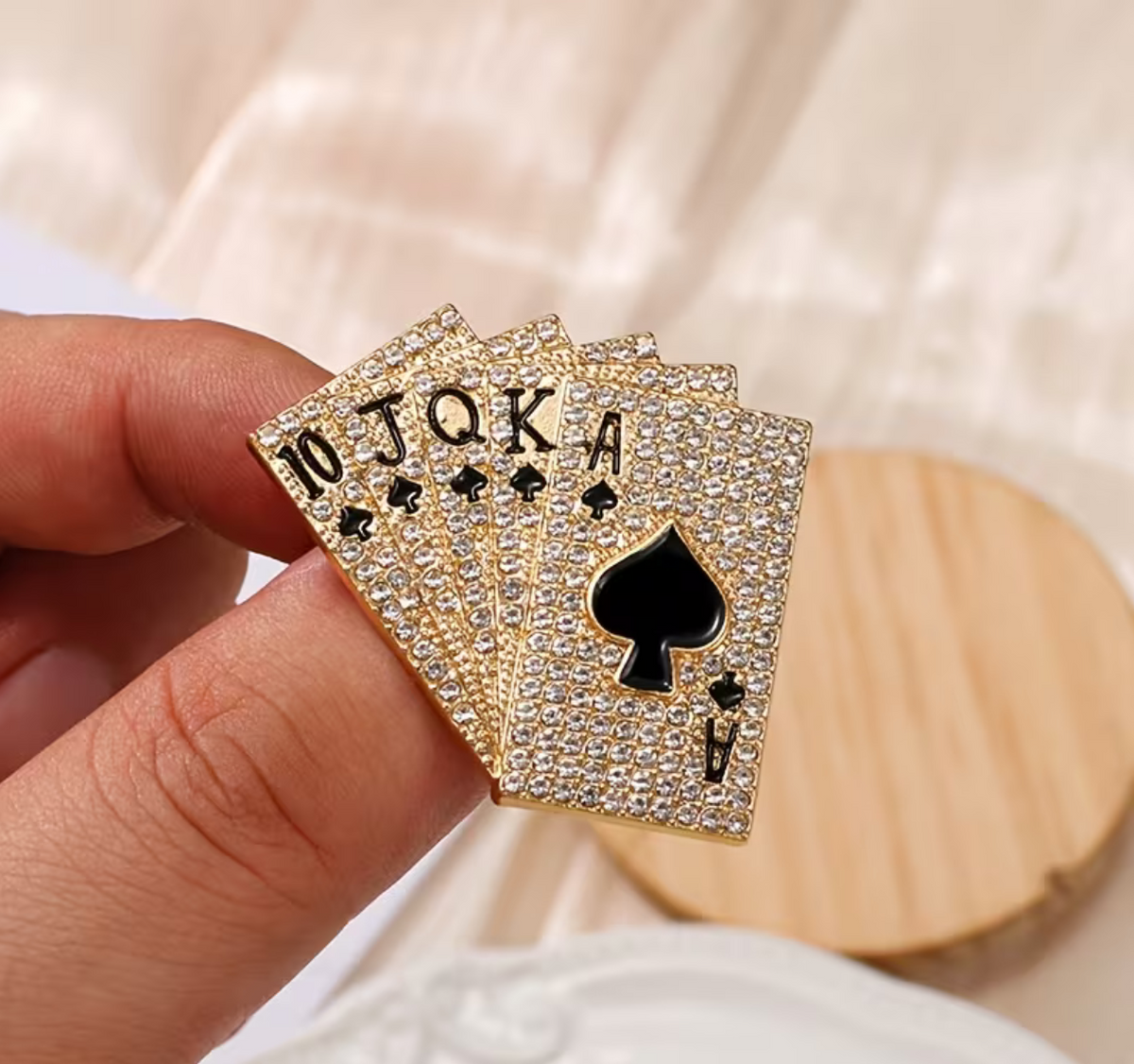 Cards Brooch
