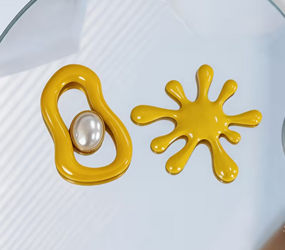 2 Pcs Paint Splash Brooch