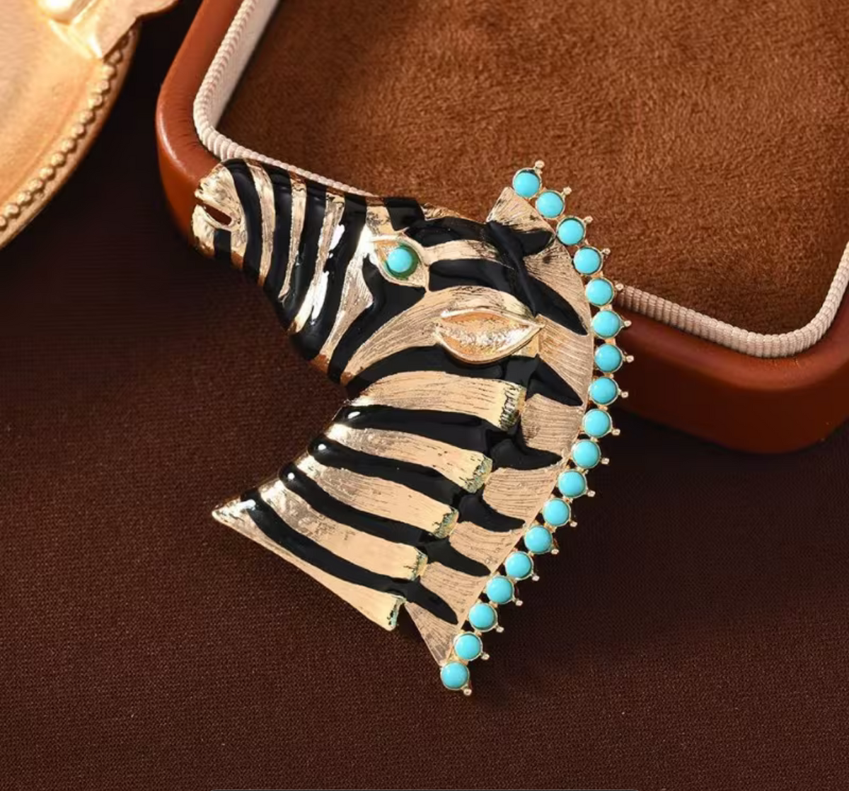 Zebra Brooch