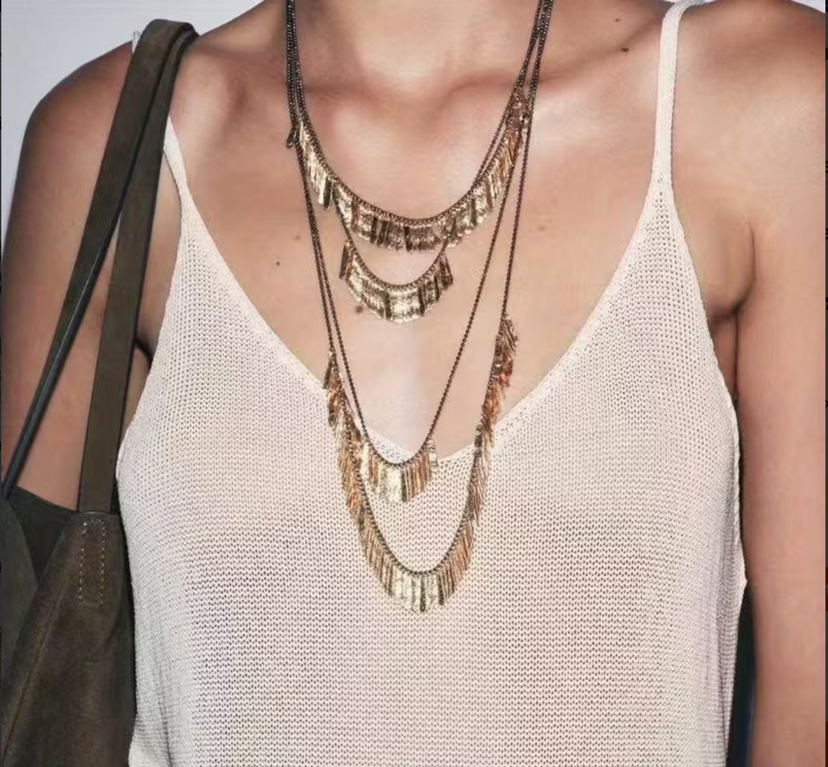 The fringes Layered Necklace