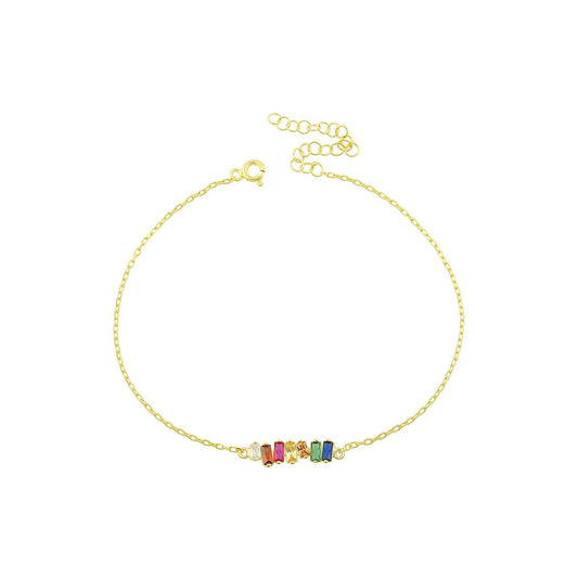 Rainbow Zircon Anklet