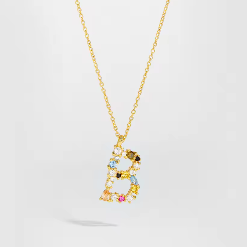 Initial Zircon Necklace