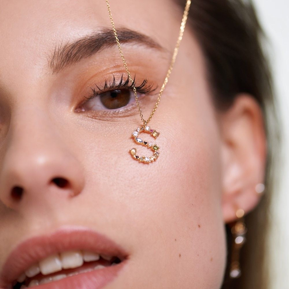 Initial Zircon Necklace