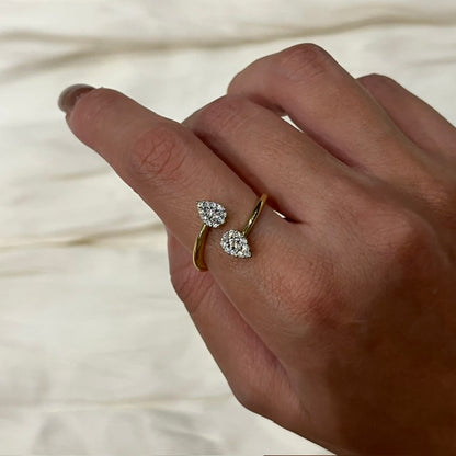 Criss Cross Drops Ring