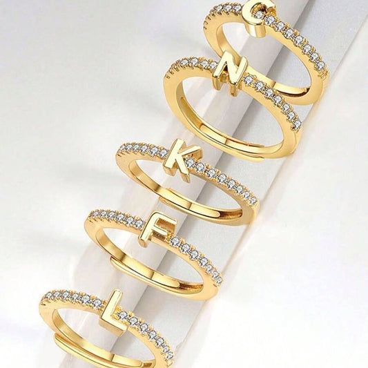 Mini Dainty Initial Ring