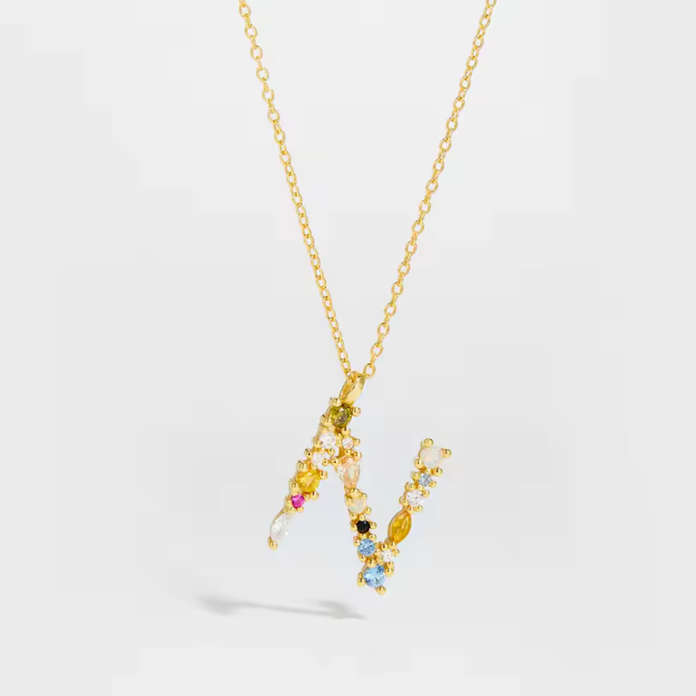 Initial Zircon Necklace